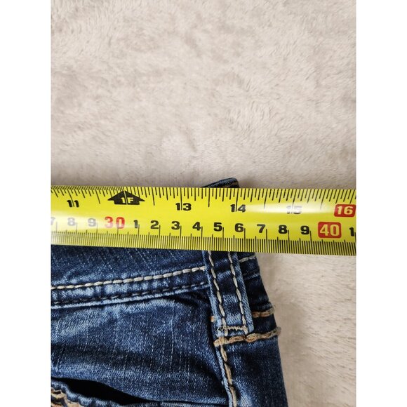 Silver Suki Straight Blue Jeans Womens Western Glove Works Size 29 X 32 - Picture 13 of 15